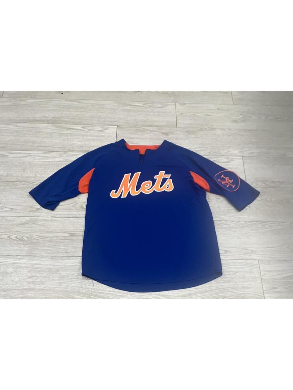 SPRING/SUMMER Mets Men's Blue & Orange New York Mets Bassball Shirt M (EST.) $68